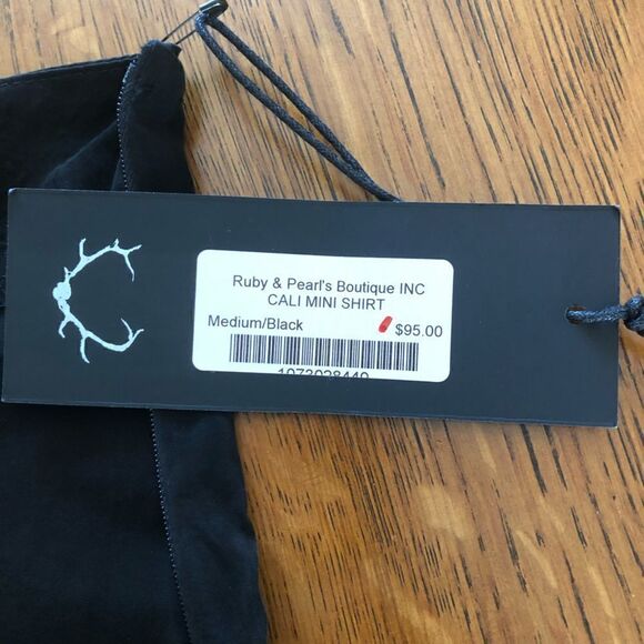 NWT For Love & Lemons Cali Mini Shirt - Picture 8 of 9